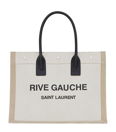 ysl beige white rive gauche tote|rive gauche YSL meaning.